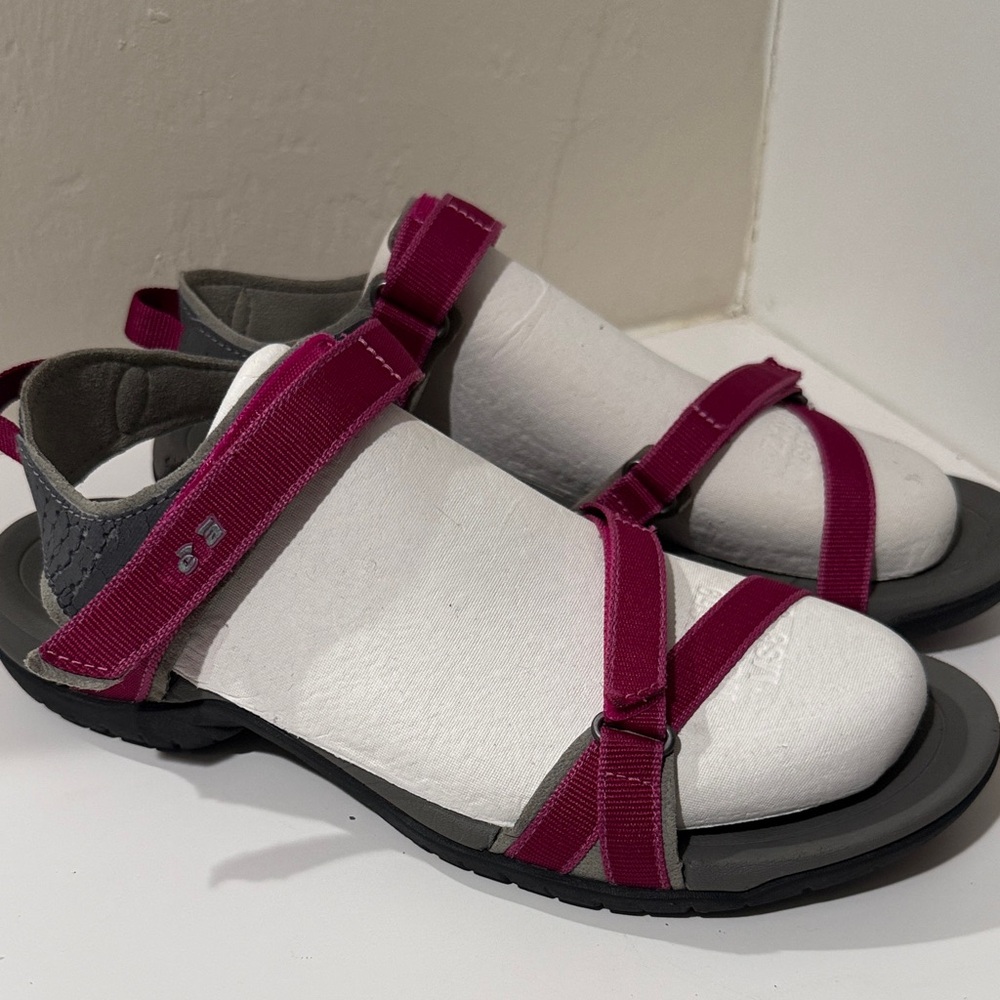 Teva Women's Open-Toe Sandals in Magenta Straps with Gray Footbed - Picture 2 of 6